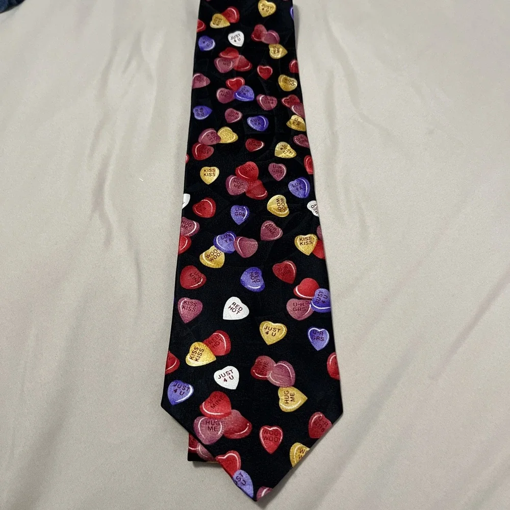 VTG Seasonal Concepts Hallmark, Msg Hearts, Valentine's Sweetheart Candy Tie